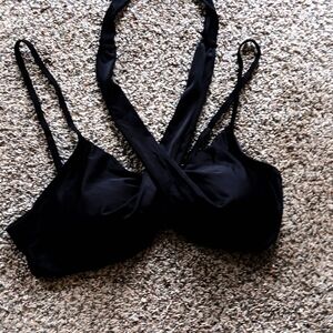 Black Bikini Top Criss Cross XXL